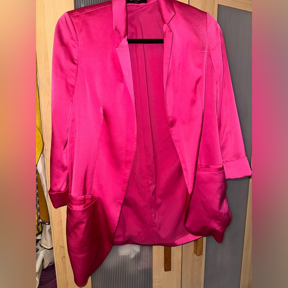 Express Satin Boyfriend Blazer